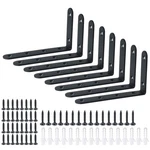 Alise Pack Floating Shelf Brackets,black Heavy (8P) 5X3X0.72 Inch,. Fixed Price $27.12.