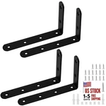 Luomorgo 4 Pcs Brackets For Shelves, Heavy Duty Stainless 5 X 3 Inch-black. Fixed Price $14.22.