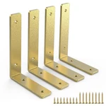 Shelf 10 Inch, Gold Heavy Duty Iron Brackets, Industrial Mod.... Fixed Price $45.39.