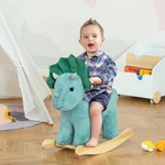 Kid Plush Ride-on Rocking Horse Triceratops-shaped Toy Rocker Realistic Sound. Fixed Price $36.99.