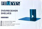Fitueyes Floating Wall Mount Glass Shelf Under Tv For Dvd / Game Console Black. Fixed Price $7.99.