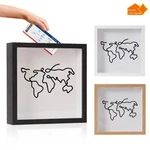 World Map Storage Photo Frame Ticket Stub Organizer Wall & Table Creative Decor. Fixed Price $19.99.