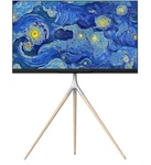 Onkron Tripod Easel Stand, Wooden 32" 65" Up To 77 Lb, White. Fixed Price $127.99.