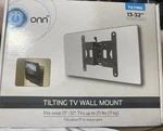 Onn Tilting Tv Wall Mount 13-32". 25 Lbs Weight Capacity. Miami. Fixed Price $29.00.