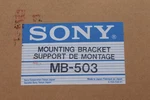Sony Mounting Bracket MB-503 For Monitor 12" New Box. Fixed Price $24.99.