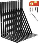 Leopo 18 Shelf Brackets (12 Pack) Heavy Duty Inch, BLACK-12. Fixed Price $100.36.