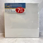 New Artist's Loft Canvas On Frames Super Value Pack 7PC 12X12" Stretched White. Fixed Price $18.05.