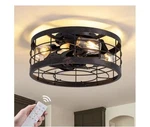 Pacific Core 16" Indoor Round Caged Low Profile Fan W/ Light & Remote. Fixed Price $132.00.
