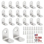 Waziaqoc 20PCS Brackets Corner Brace, Silver 1 X Stainless Steel Inch. Fixed Price $11.53.