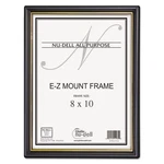 Nudell Ez Mount Document Frame, Plastic, 8 X 10, Black/gold. Fixed Price $12.65.