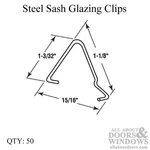 Prime-line PL14856 Steel Sash Window Glazing Clips 50-PACK Spring. Fixed Price $7.14.