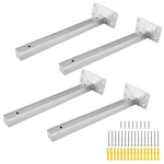 Luomorgo 4 Pcs Floating Shelf Bracket 10 Inch-silver,. Fixed Price $34.99.