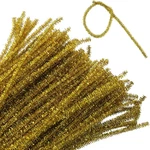 100PC Glitter Gold Pipe Cleaners 6MM Chenille Stems Christmas Craft Diy Wedding. Fixed Price $10.34.