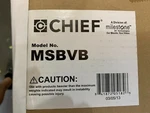 Lot Of - Chief Msbvb Series Interface Bracket, Black S1450/BTO. Fixed Price $100.00.