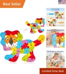 Enchanting Lion Jigsaw Puzzle - Alphabet And Numbers For Early Learning. Fixed Price $15.29.