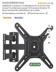 Homount Full Motion Wall For 14-42 Inch Flat Screen Tvs & Monitors. Fixed Price $10.00.
