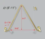 Brass Hanger, Displays Plates On Wall Size 8" To 11" In DIAMETER,1.6" Deep. Fixed Price $7.00.