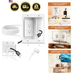 In Wall Cable Management Kit With Recessed Tv Outlet Box-two-hole Socket, 9FT.... Fixed Price $88.49.