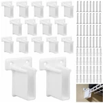 16 Pack Wire Shelf End Bracket, White Plastic Closet Shelves Brackets W/screws. Fixed Price $19.64.