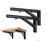 Black Folding Shelf Brackets Max. Load 220 Lb, Heavy Duty Diy Wall Mounted Sh.... Fixed Price $17.21.