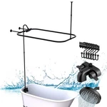 Pyhomestrim Clawfoot Tub Shower Kit,with Add On Bathcock Diverter Matte Black. Fixed Price $297.11.