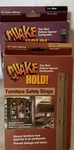 Lot Of 2 Quake Hold! Furniture Safety Straps Model 4065 Black 4161 Oak Protect. Fixed Price $13.60.