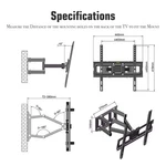 Leadzm 26-55 Inch Double Pendulum Large Base Tv Stand TMDS-105 Bearing 40KG. Fixed Price $27.03.