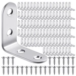 100 Pcs Shaped Bracket Corner Brace Stainless Steel 90 Degree .... Fixed Price $50.44.