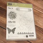 Stampin' Up 122647 Creative Elements Rubber Clear Mount Set Of 8 By Shelli. Fixed Price $9.99.