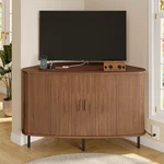 47" Corner Stand For Up To 55" Tvs, Modern Fluted Sliding Door Cabinet With. Fixed Price $323.73.