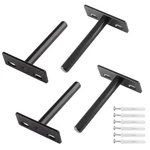 Luomorgo 4 Pcs Floating Shelf 3 Inch Brackets Heavy Duty Black. Fixed Price $21.99.