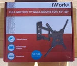 New Full Motion Wall Mount For 13" - 60" Tvs Tilts, Rotates In Box*. Fixed Price $15.00.
