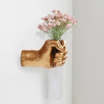 Gold Hand Wall Sculpture Bud Vase Creative Mount Art Modern Home Decoration. Fixed Price $46.48.