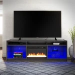 Ameriwood Home Luna Fireplace Stand - Up To 75" In Graphite Gray. Fixed Price $413.50.