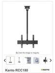 Kanto RCC180 Tv Ceiling Mount Adjustable Fits 40 -. Fixed Price $170.00.