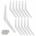12 Pcs 6" X 8" Inch Utility Metal Wall Shelf Corner Bracket Support White Lot. Fixed Price $19.79.