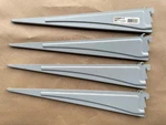 (lot Of 4) Closetmaid 3582 Heavy Duty Shelf Brackets Gray 16". Fixed Price $19.99.