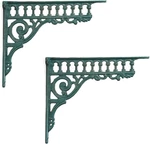 Brasstar Cast Iron Green European Style Wall Shelf Brackets Thick Hanger. Fixed Price $45.98.