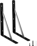 12"X 8" Heavy Duty Shelf Brackets, Load Capacity: 600 Lb, 90 Degree Black Metal. Fixed Price $26.06.