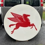 Vintage 60 Mobil Pegasus Wall Mount Light Up Sign Oil *shipping Available*. Fixed Price $8000.00.