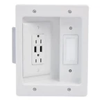 Legrand - Onq In Wall Cable Management Kit With Usb, Tv Outlet Hides.... Fixed Price $62.30.