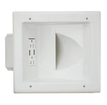 Electronics 45-0231-WH Usb Recessed Media Outlet Box, In-wall Cable Management,. Fixed Price $50.55.