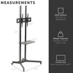 Vivo Tall Mobile Tv Cart For 32" To 83" Lcd Led Plasma Flat Panel Stand W/wheels. Fixed Price $119.99.