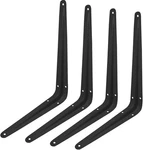 4 Black Steel Wall Mount Shelf Brackets, 10 X 12 Inch - Pcs,. Fixed Price $28.45.