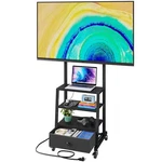 Rolling Tv Stand With Wheels Mount & Fabric Drawer - Entertainment Center.... Fixed Price $82.57.