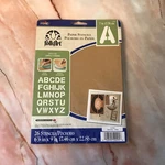 Plaid Craft Folkart Paper Stencil 7/8 Serif 7" 26/PKG. Fixed Price $14.99.