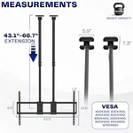 Vivo Extending Large Ceiling Tv Mount, 60 To 120 Inch Screens, Dual 5.5FT Poles. Fixed Price $129.99.