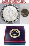 1918 San Francisco Panama Mint Bell Tower 1.6 Troy 0Z Silver Large Coin Wood Box. Fixed Price $129.99.