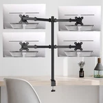 Quad Monitor Desk Mount Adjustable Clamp Stand Heavy Duty 4 Screens Up 27". Fixed Price $56.63.