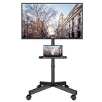Bontec Mobile Tv Stand With Tilt, Rolling 17.1X15.7X59.6 In, Black. Fixed Price $70.88.